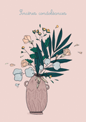 Fleurs douces pour un message de r&eacute;confort